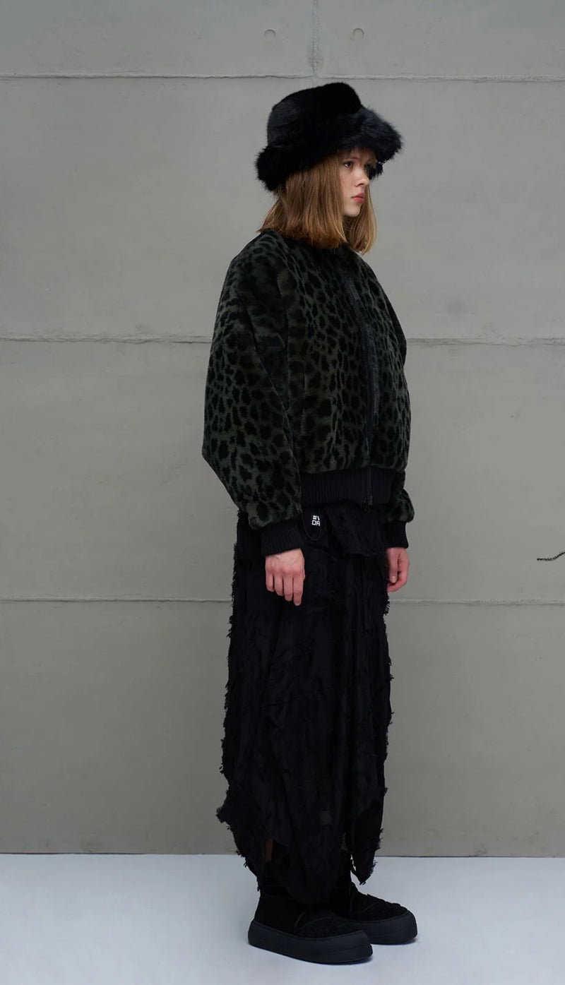 BLUSÃO VDR CROPPED FAKE FUR ANIMAL PRINT - Carla Valente