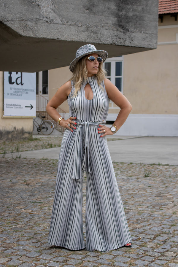 JUMPSUIT PHO FIRENZE DE MALHA ESPIGA COM LUREX - Carla Valente