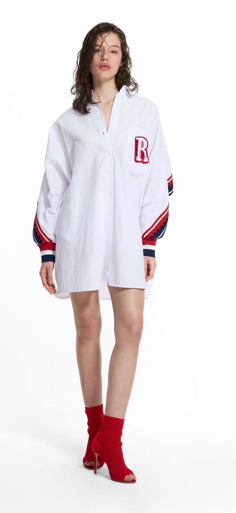 CAMISA VDR OVERSIZE BOLSO R COM PORMENOR LISTA BICOLOR - Carla Valente