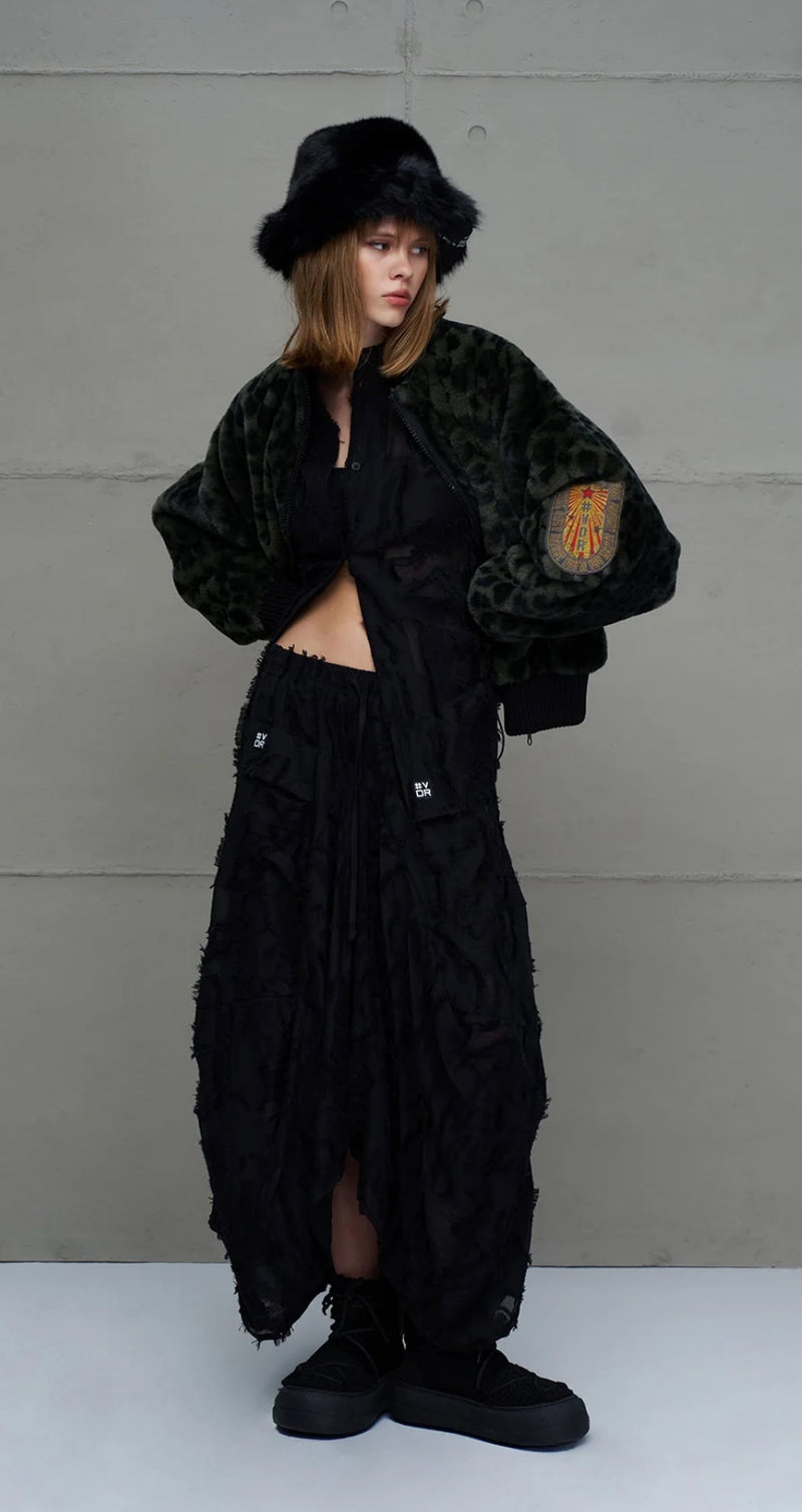 BLUSÃO VDR CROPPED FAKE FUR ANIMAL PRINT - Carla Valente