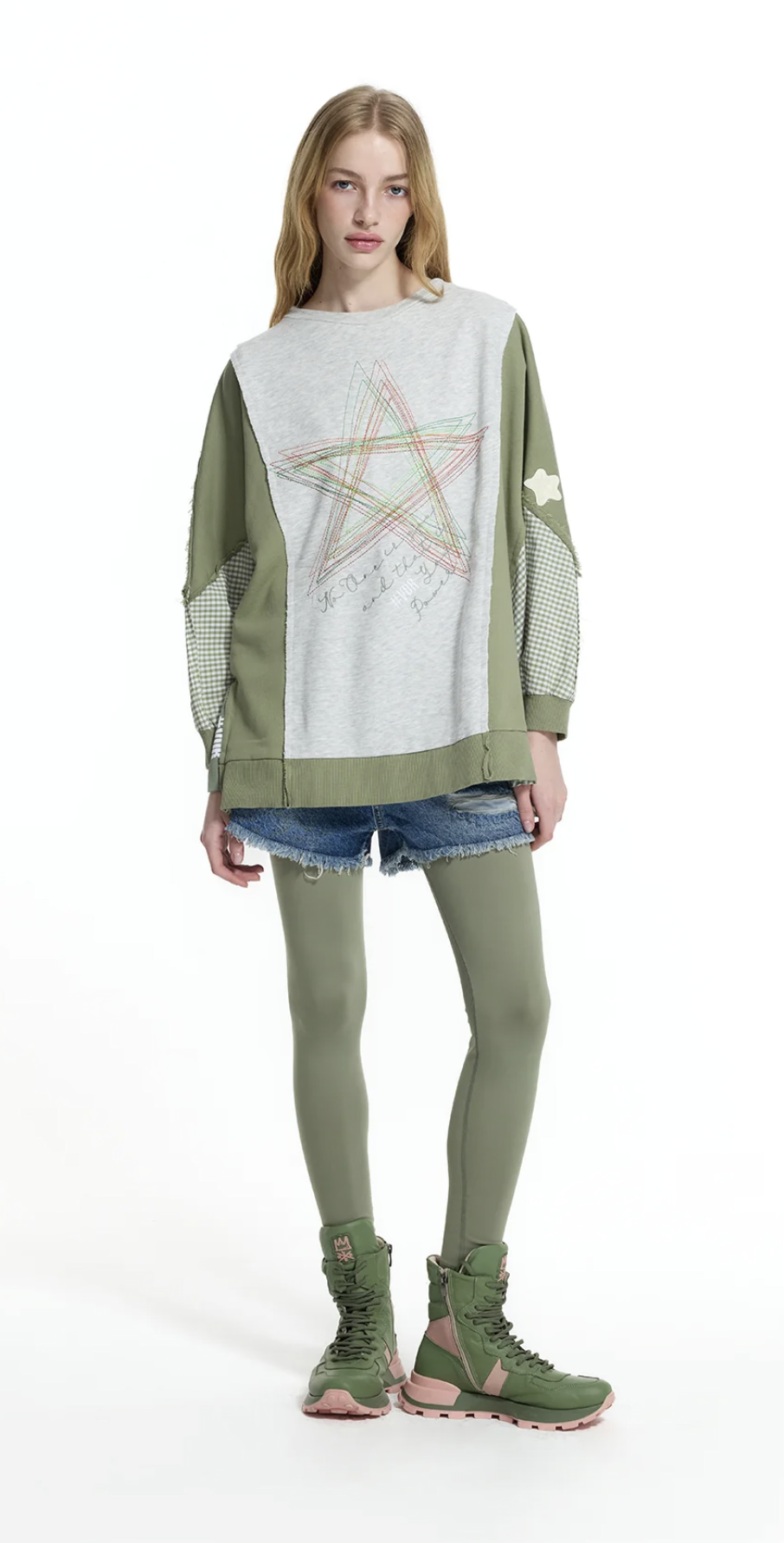SWEATSHIRT VDR COMBINADA FELPA COM XANDR - Carla Valente