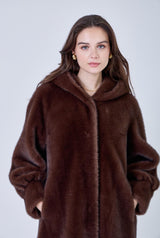 CASACO ISABELLA FAK FUR COM CARAPUÇO