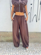 CALÇA IMPERIAL PALAZZO CINTA SUBIDA - Carla Valente