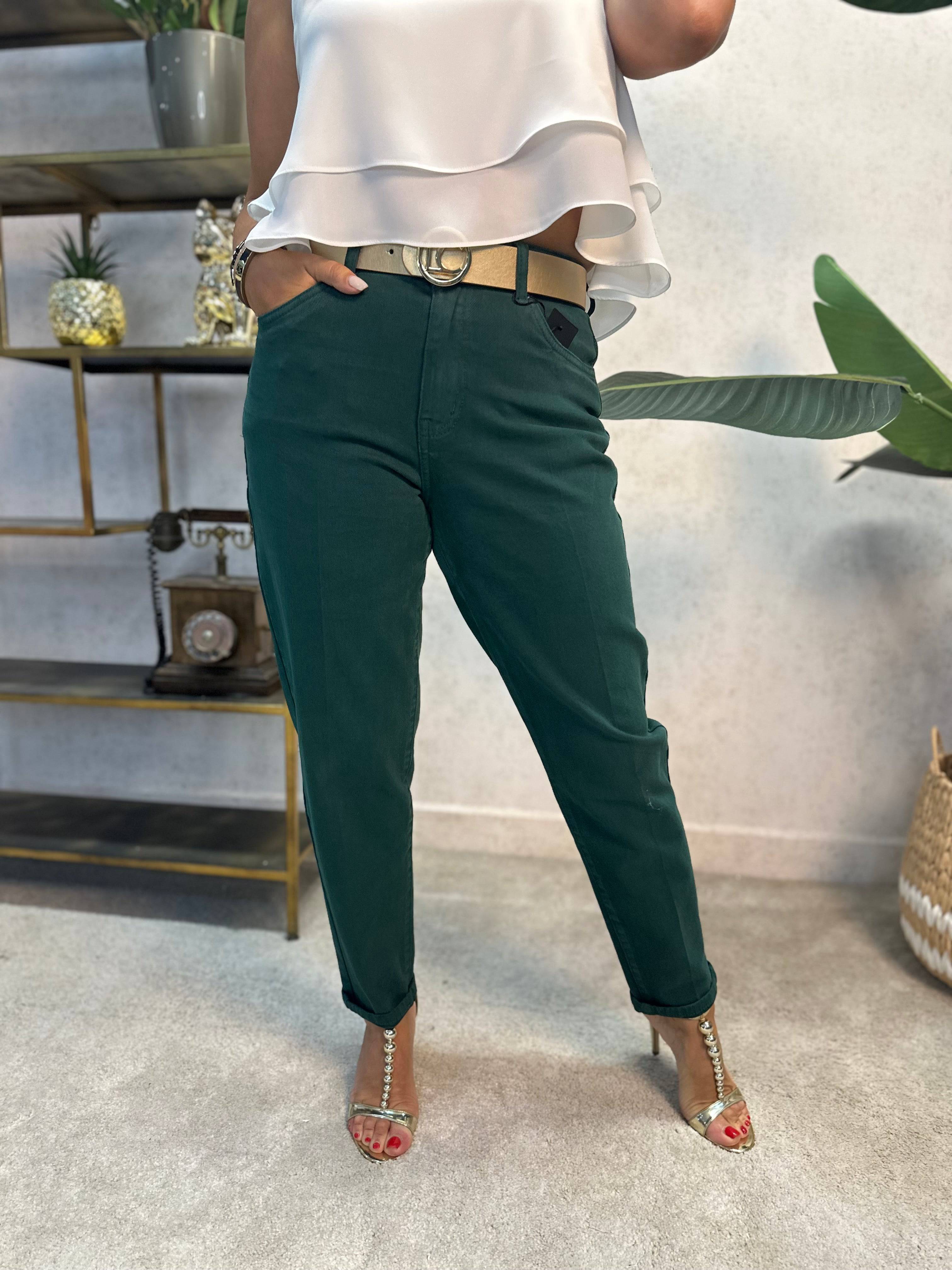 JEANS FERRACHE MOM FIT EM ALGODÃO - Carla Valente