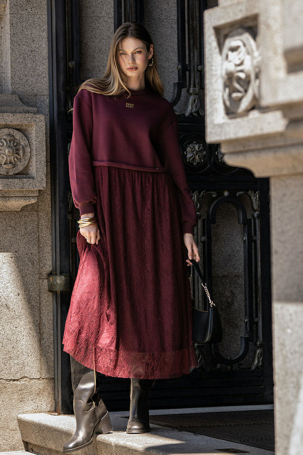 VESTIDO FOURSOUL MIDI COM RENDA - Carla Valente