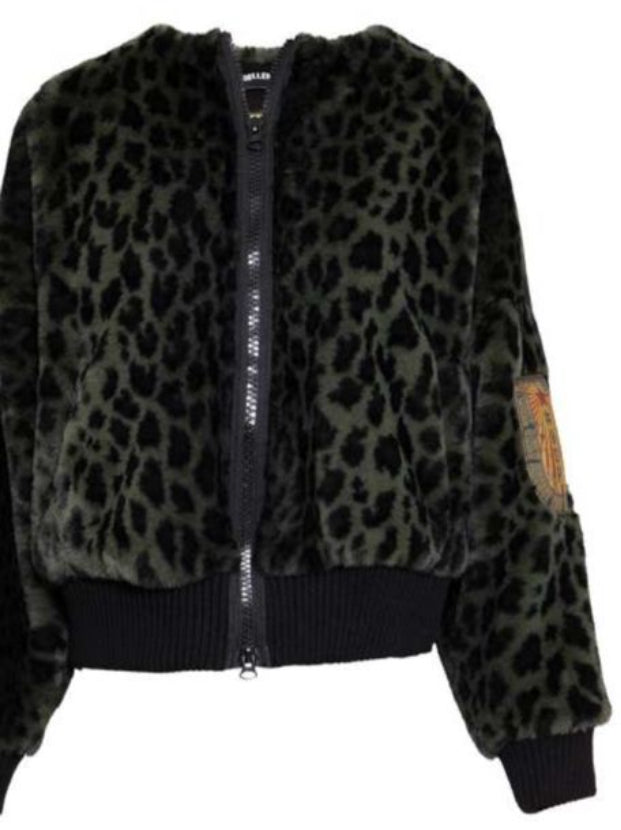 BLUSÃO VDR CROPPED FAKE FUR ANIMAL PRINT - Carla Valente
