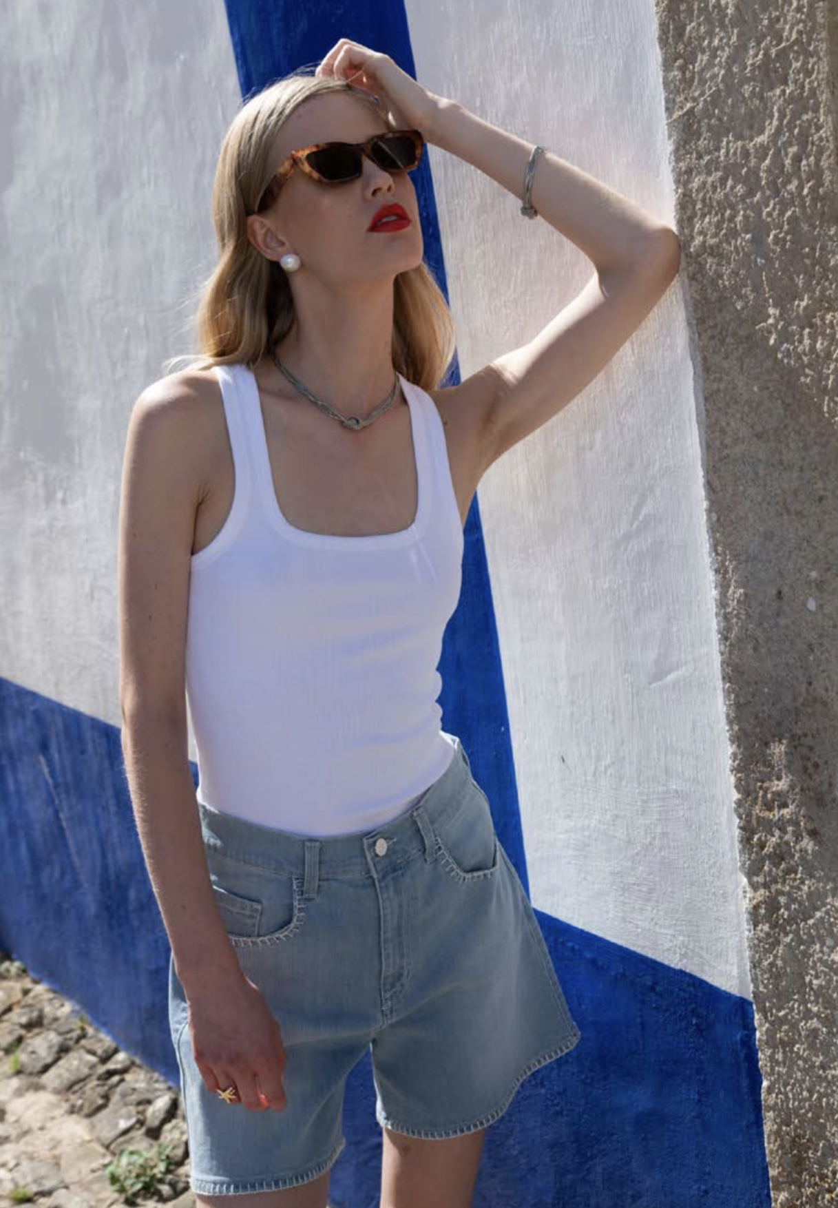 CALÇÃO LIBERJEANS ANNE PESPONTADO A BRANCO - Carla Valente