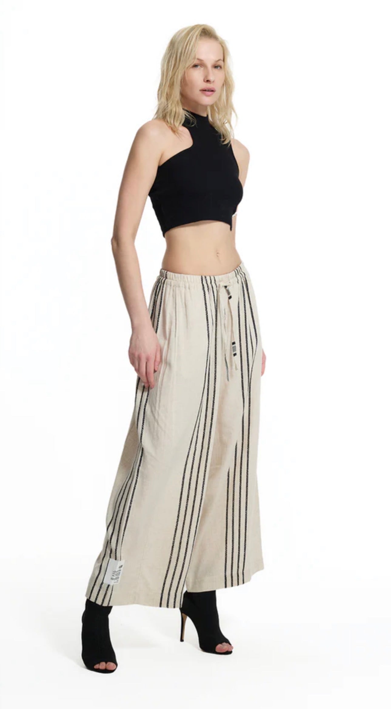 CALÇAS VDR WIDE LEG COM RISCAS - Carla Valente