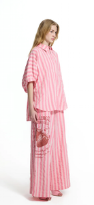 PANTALONA VDR RISCAS LATERAL STRAWBERRY FIELDS - Carla Valente