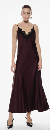 VESTIDO IMPERIAL ACETINADO DEC EM RENDA - Carla Valente