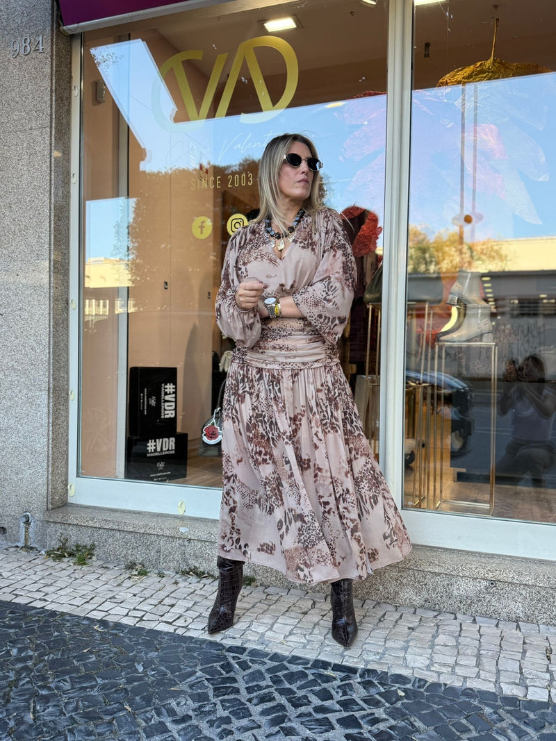 VESTIDO PLEASE DECOTE V ANIMAL PRINT - Carla Valente