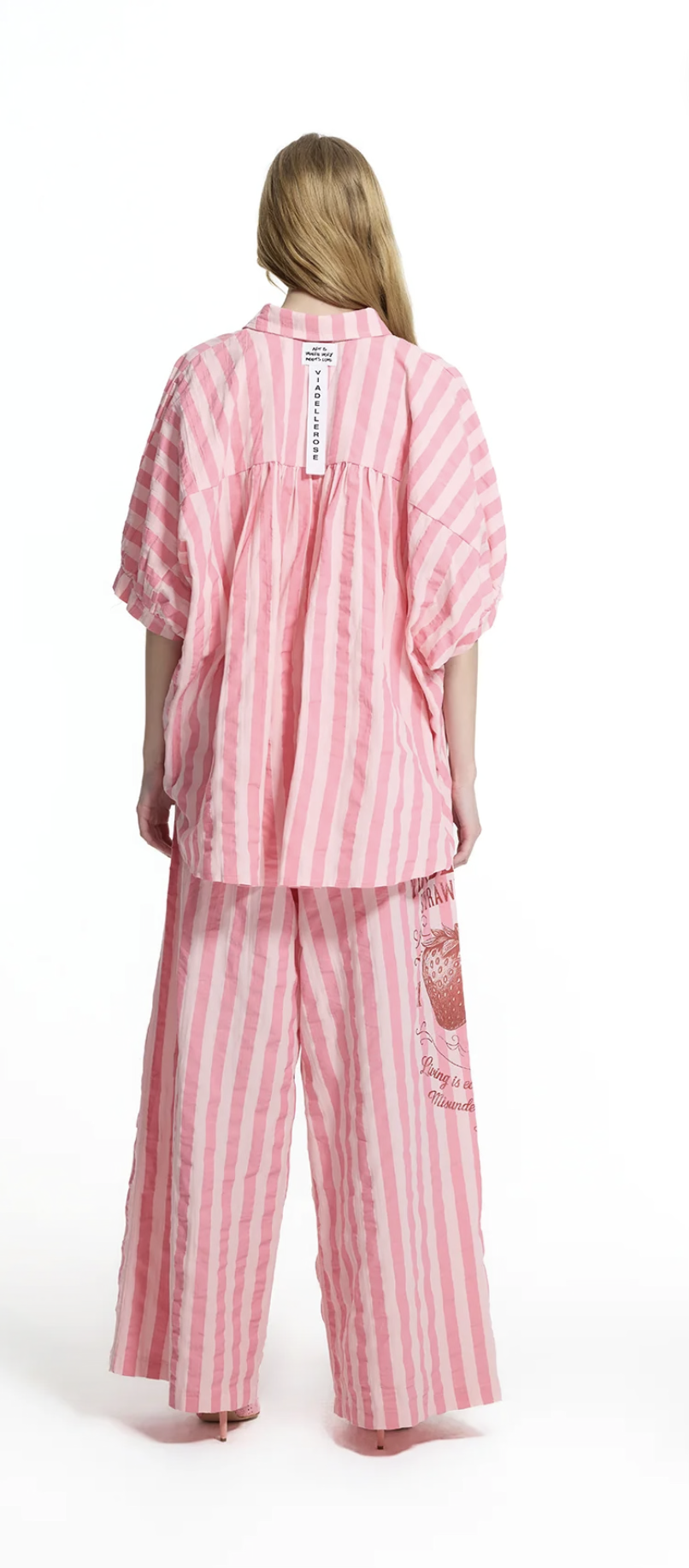 PANTALONA VDR RISCAS LATERAL STRAWBERRY FIELDS - Carla Valente