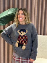 CAMISOLA DIXIE MALHA URSO DECOTE CANELADO - Carla Valente