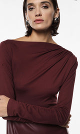 VESTIDO IMPERIAL COM CONTRASTE ECOPELE - Carla Valente