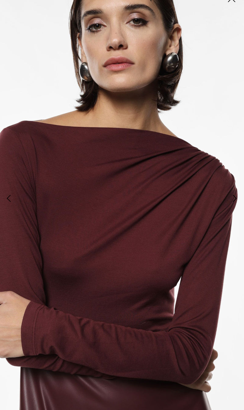 VESTIDO IMPERIAL COM CONTRASTE ECOPELE - Carla Valente