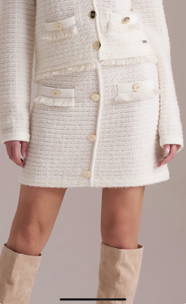 SAIA PHO FIRENZE DE MALHA COM APLICAÇÃO DE BOTÕES - Carla Valente