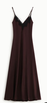 VESTIDO IMPERIAL ACETINADO DEC EM RENDA - Carla Valente