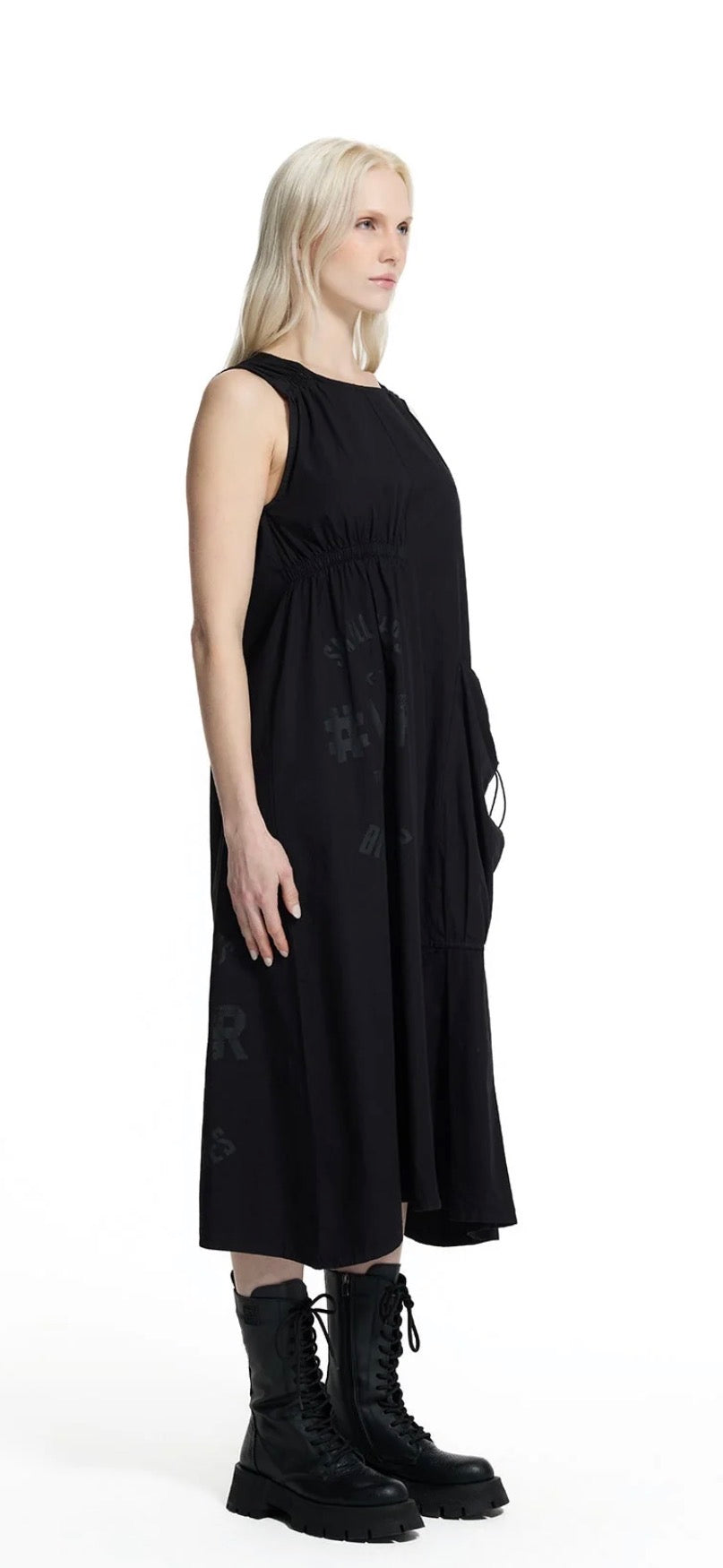VESTIDO VDR MANGA CAVA OMBROS FRANZIDOSL - Carla Valente
