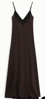 VESTIDO IMPERIAL ACETINADO DEC EM RENDA - Carla Valente