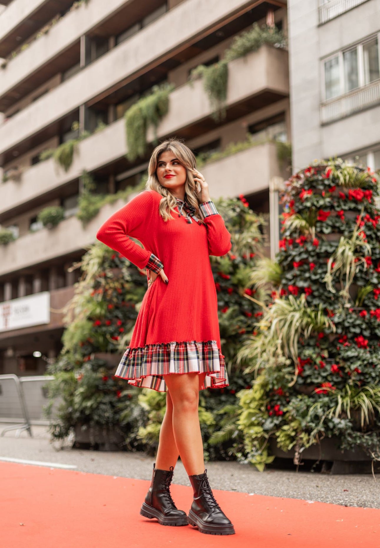 VESTIDO MALHA CHRISTMAS CANELADA FOLHO N - Carla Valente