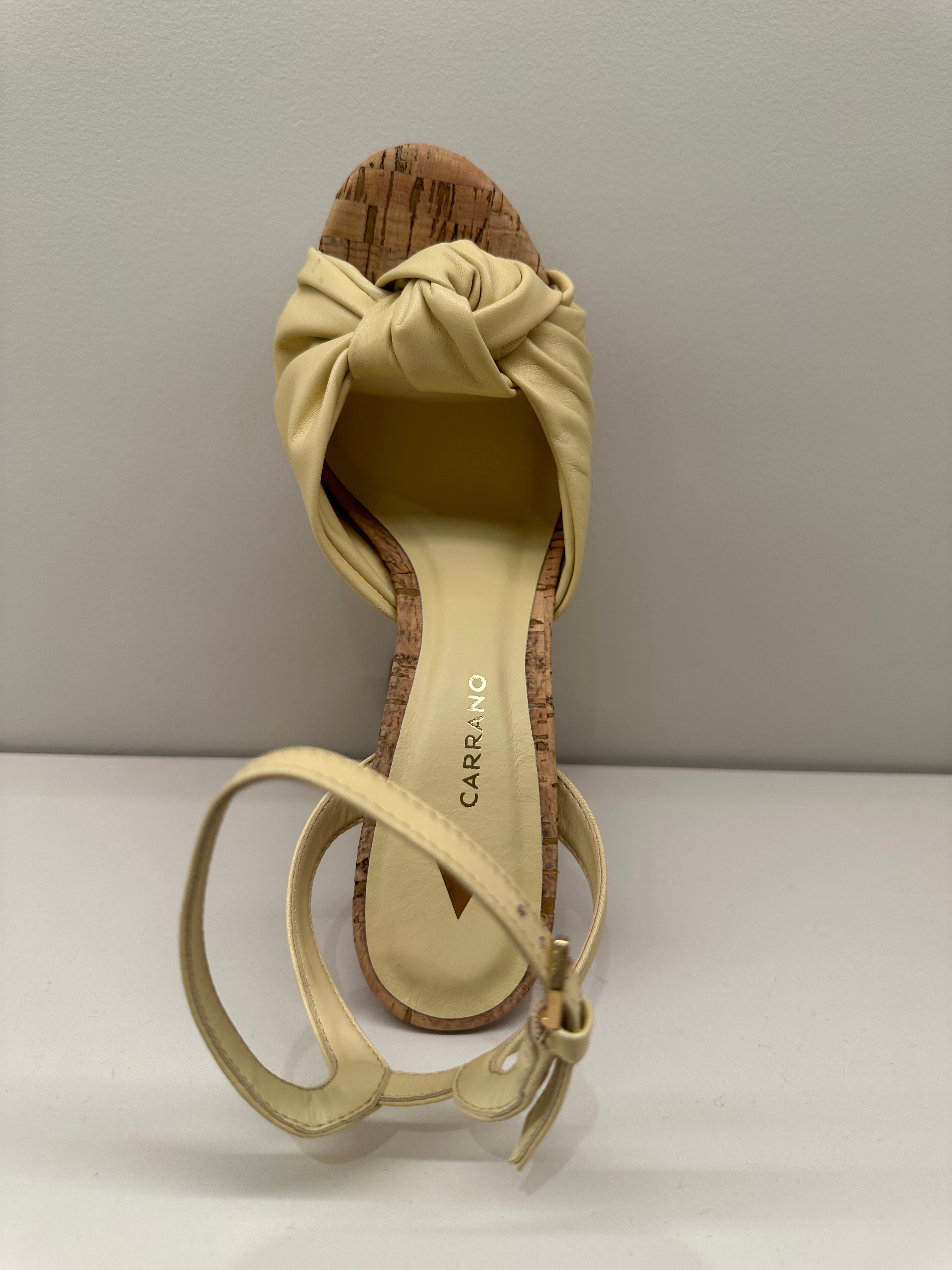 SANDÁLIA CARRANO MEIA PATA SOLA CORTIÇA TIRA COM NÓ - Carla Valente