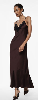 VESTIDO IMPERIAL ACETINADO DEC EM RENDA - Carla Valente