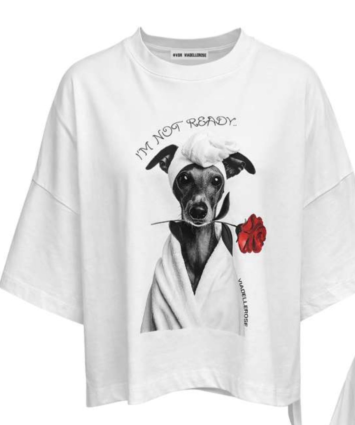 T-SHIRT VDR I´M NOT READY GALGO COM FLOR - Carla Valente