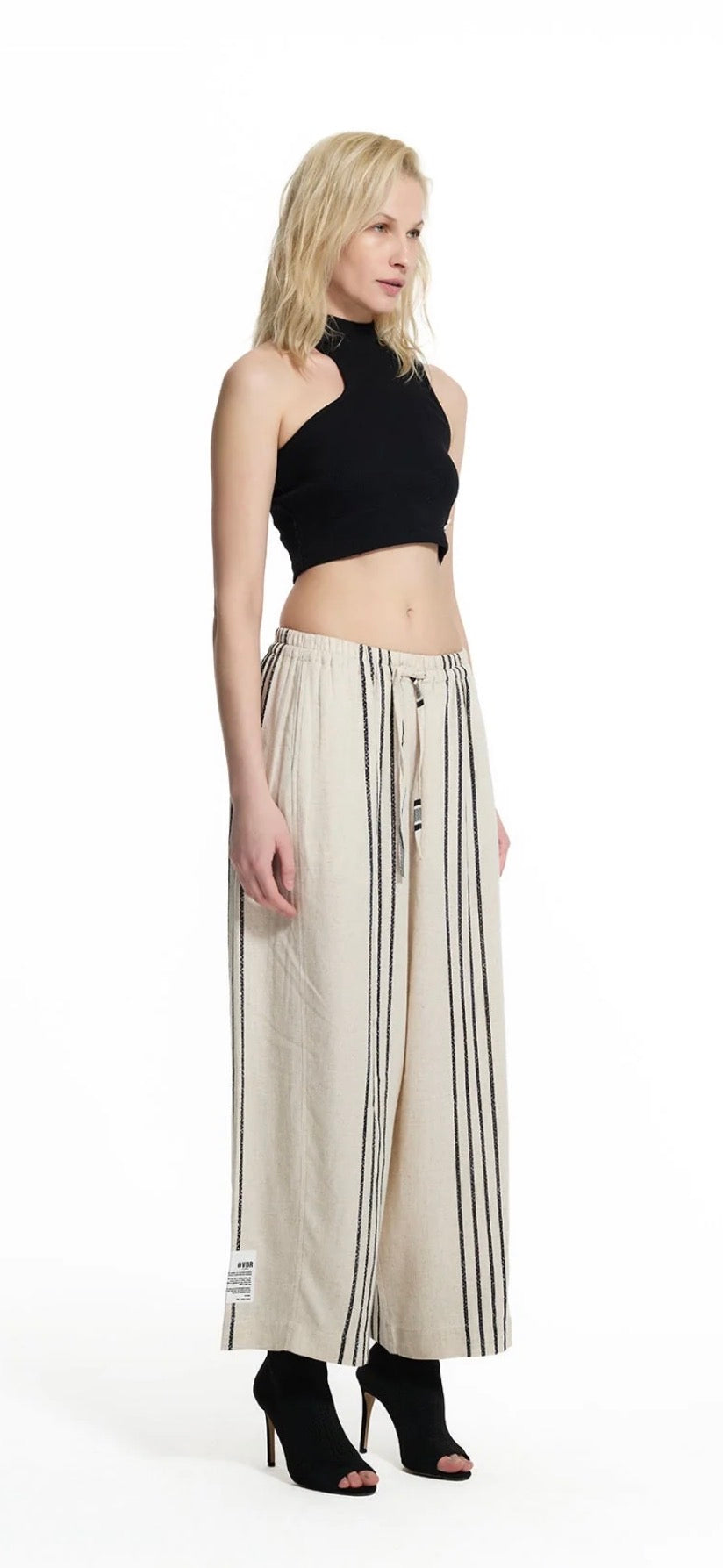 CALÇAS VDR WIDE LEG COM RISCAS - Carla Valente