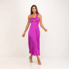 VESTIDO ASSIMÉTRICO LAÇO OMBRO - Carla Valente
