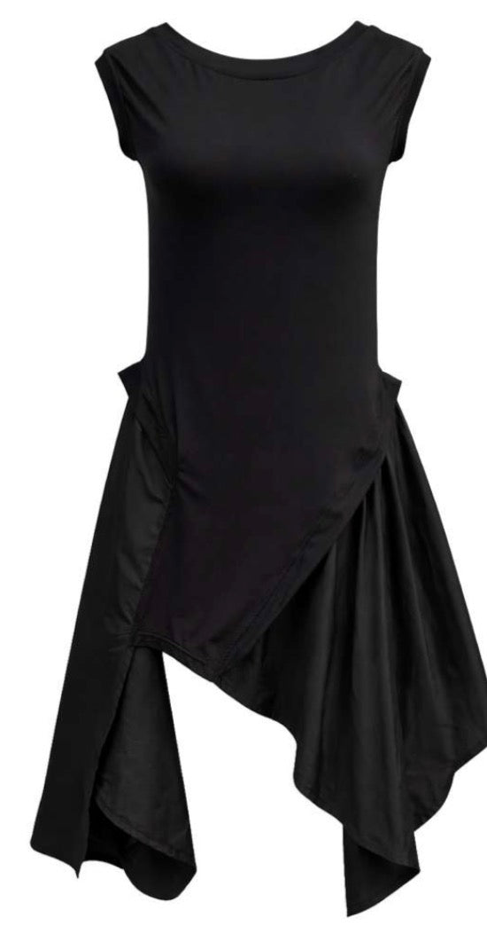 VESTIDO VDR DECOTE BARCO FOLHO ASSIMÉTRO - Carla Valente