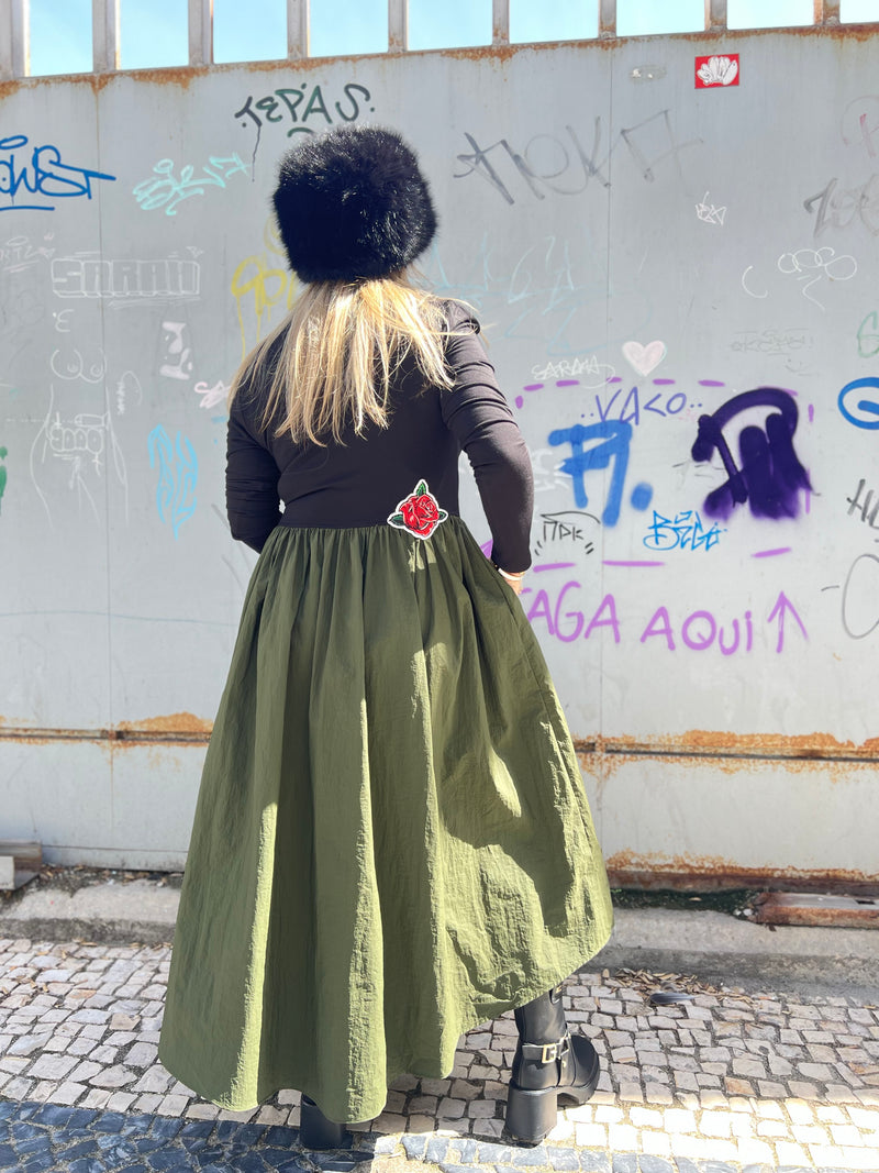 VESTIDO VDR MIDI GOLA ALTA - Carla Valente