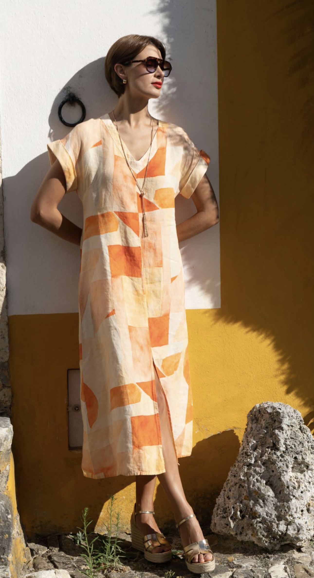 VESTIDO LIBERJEANS ESTAMPA GEOMÉTRICA - Carla Valente