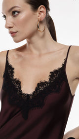 VESTIDO IMPERIAL ACETINADO DEC EM RENDA - Carla Valente