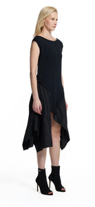 VESTIDO VDR DECOTE BARCO FOLHO ASSIMÉTRO - Carla Valente