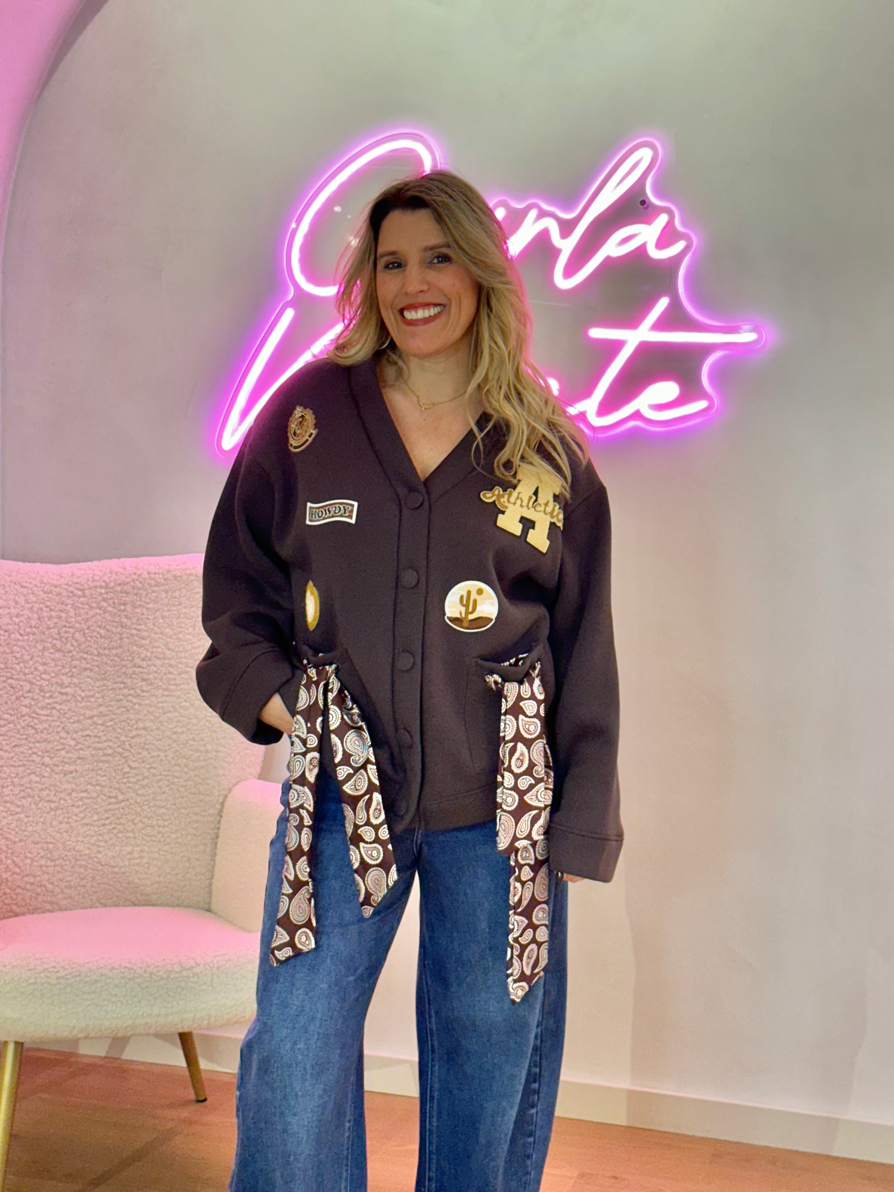 CASACO DIXIE PATCHWORKS C/ EFEITO BOLSO - Carla Valente