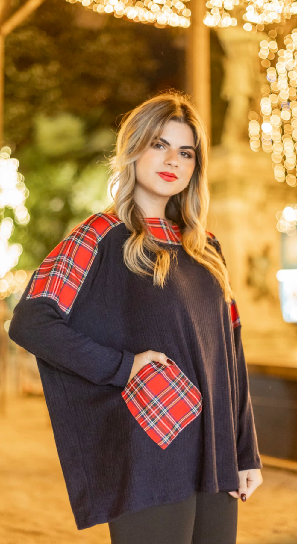 CAMISOL MALHA CHRISTMAS OMBROS TARTAM - Carla Valente
