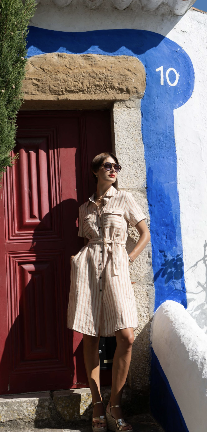 VESTIDO LIBERJEANS ESTAMPA COM RISCAS MANGA 3/4 - Carla Valente
