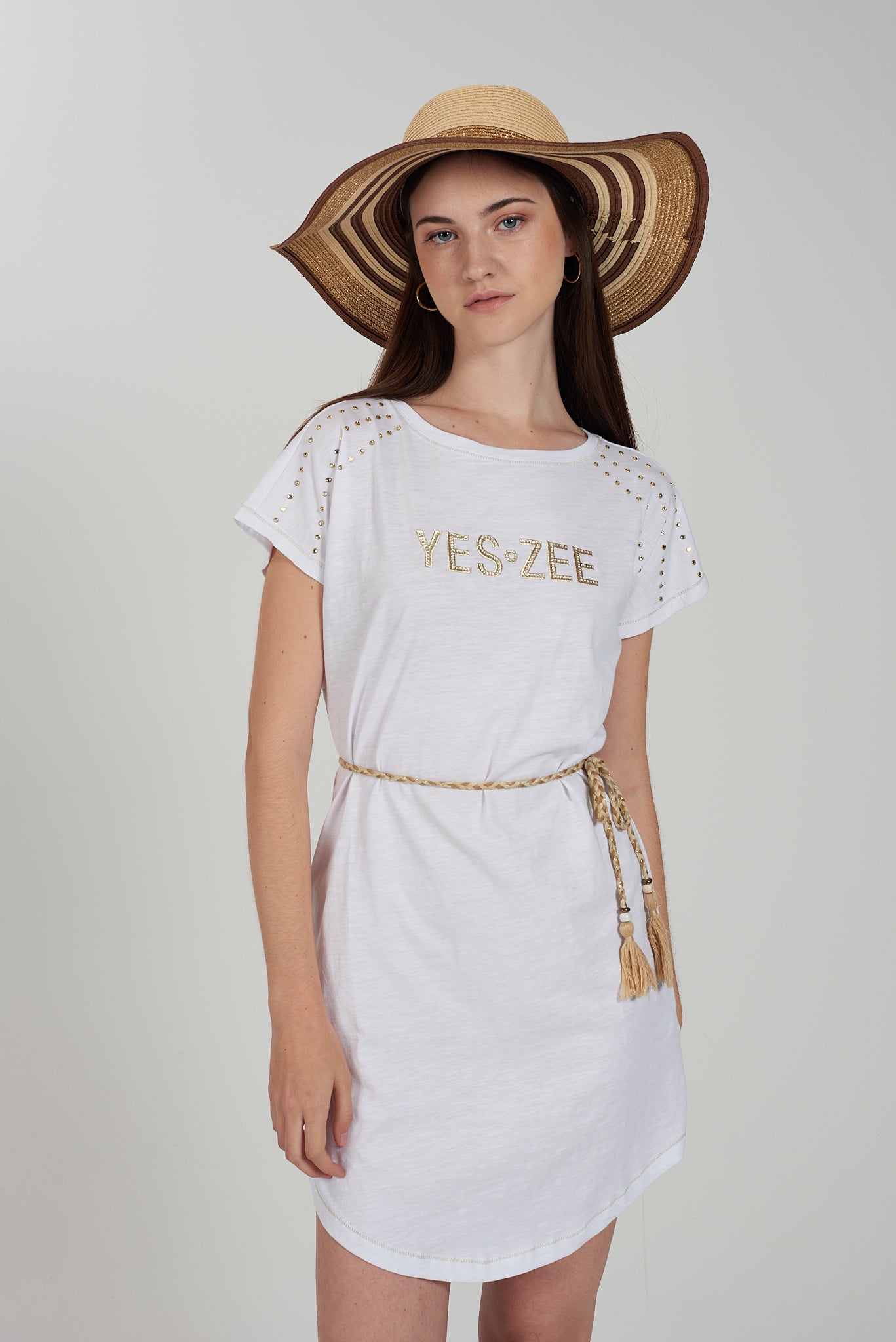 VESTIDO YES ZEE MALHA MACIA APLICAÇÕES - Carla Valente