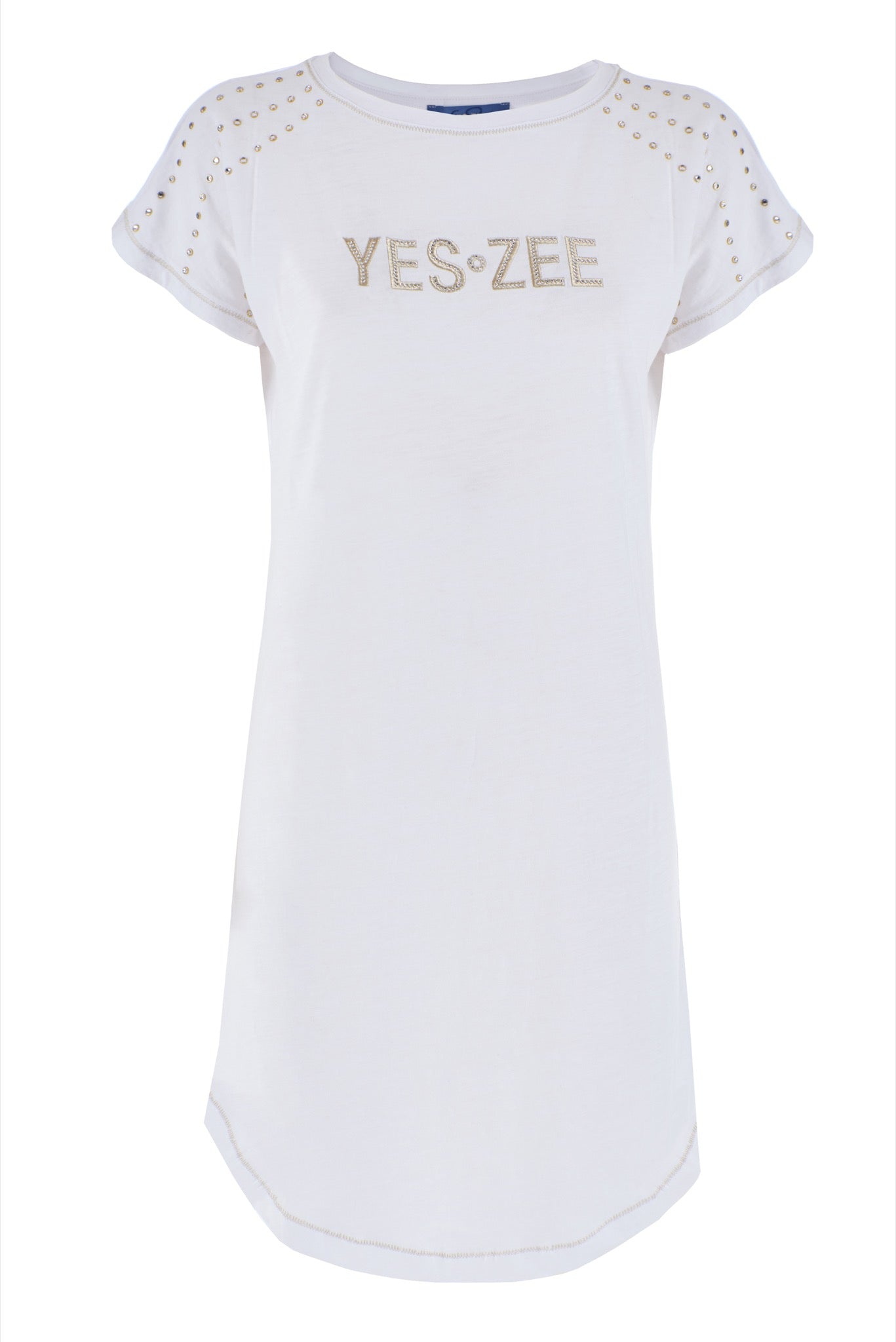 VESTIDO YES ZEE MALHA MACIA APLICAÇÕES - Carla Valente