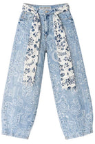 CALÇAS VDR ESTAMPA MNGRM COM LENÇO NA CINTURA - Carla Valente