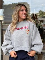 SWEAT DIXIE EM FELPA MONTMARTRE E APLICAÇÕES - Carla Valente