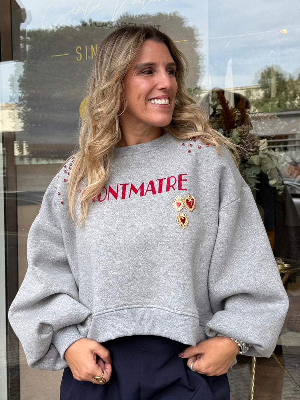 SWEAT DIXIE EM FELPA MONTMARTRE E APLICAÇÕES - Carla Valente