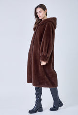 CASACO ISABELLA FAK FUR COM CARAPUÇO