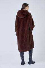 CASACO ISABELLA FAK FUR COM CARAPUÇO