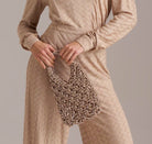 SACO PHO FIRENZE TECIDO EFEITO CROCHET COM STRASS - Carla Valente