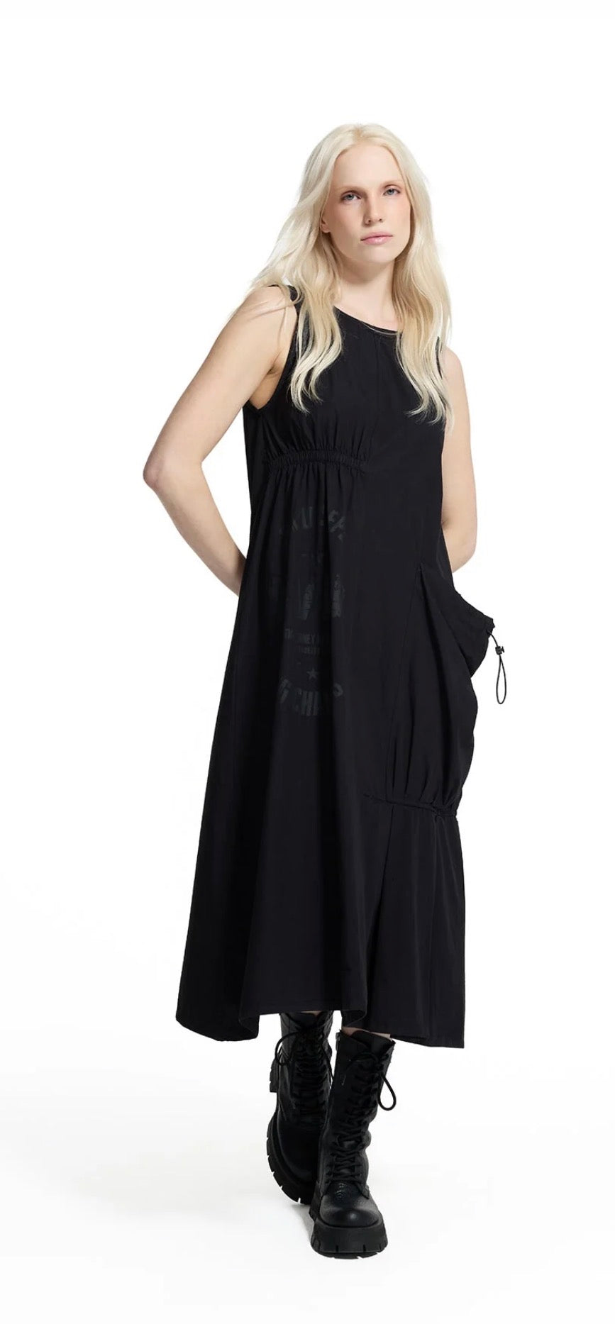 VESTIDO VDR MANGA CAVA OMBROS FRANZIDOSL - Carla Valente