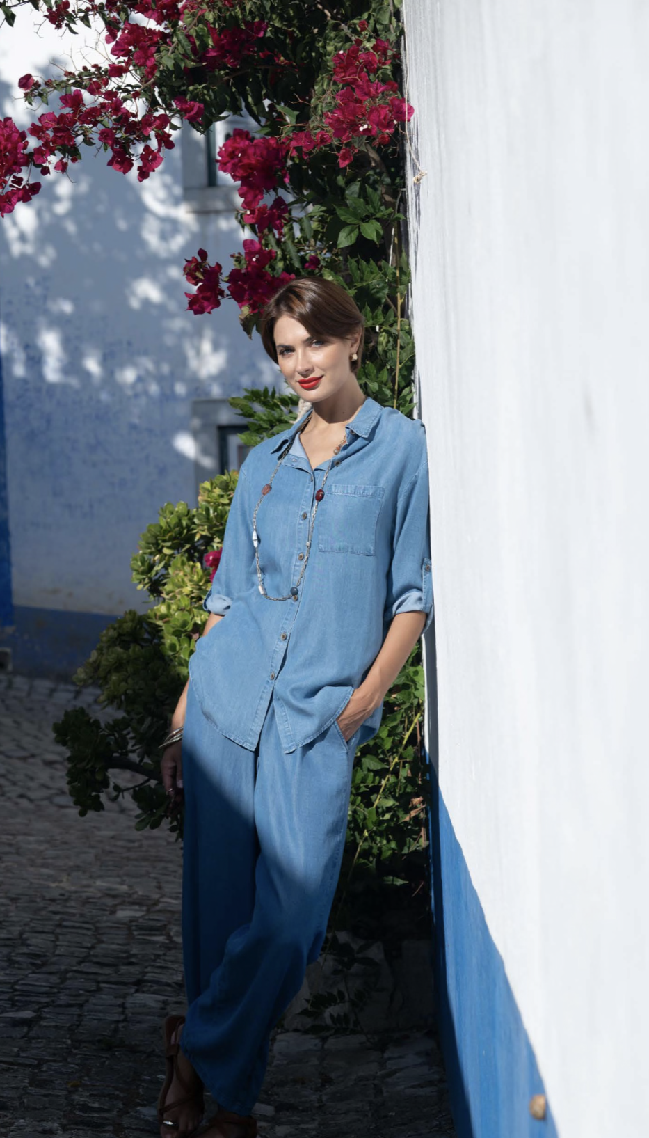 CAMISA LIBERJEANS TENCEL MANGA COM DOBRA - Carla Valente