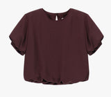 CAMISA IMPERIAL COM MANGAS CURTAS E BAINHA RECOLHIDA - Carla Valente