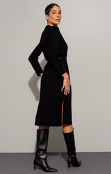 VESTIDO FERRACHE MALHA COM BOTÕES PUNHO