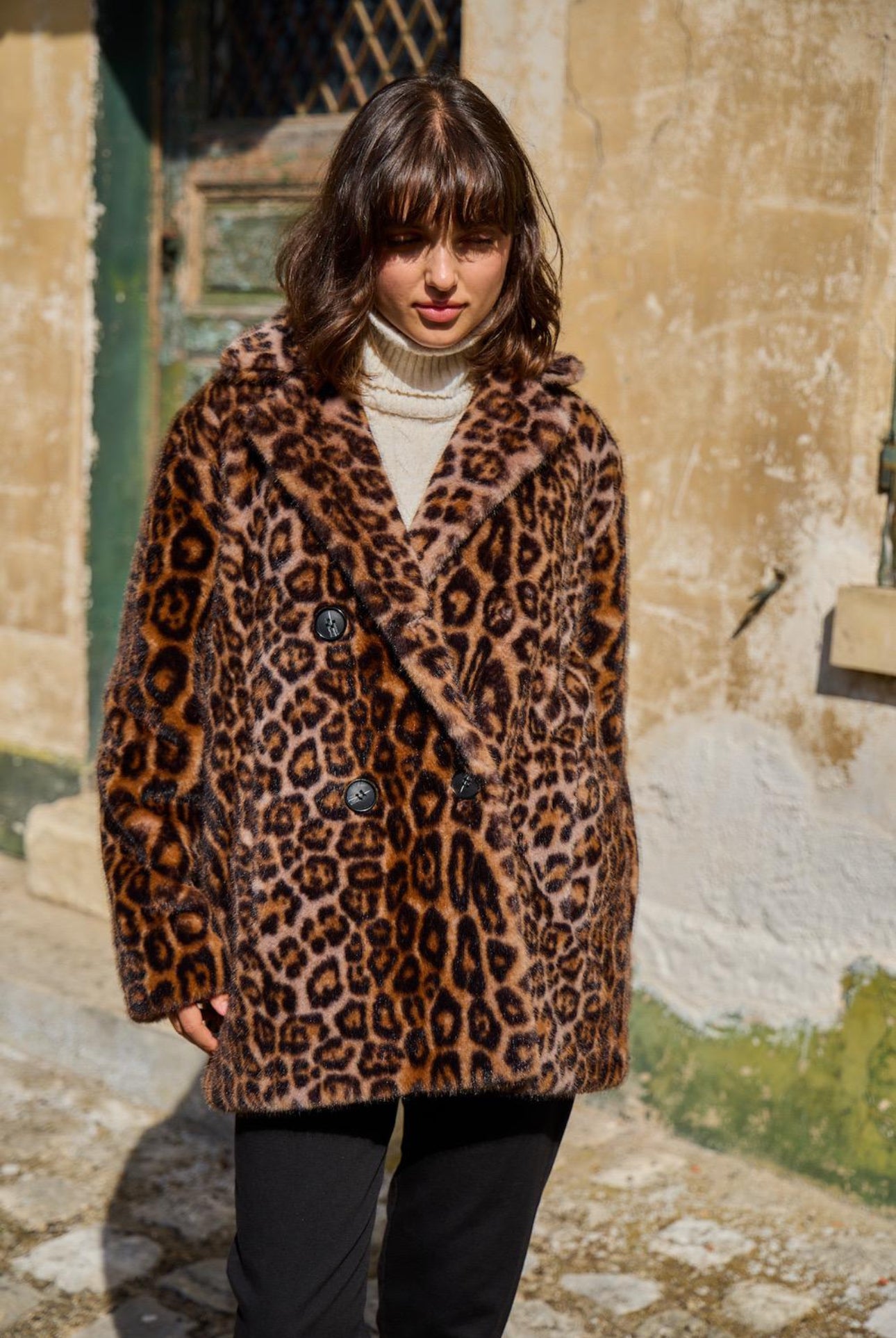 CASACO LEOPARDO FAKE FUR  TRESPASSE - Carla Valente